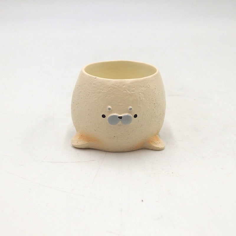 seal plant pot Character Pot (seal)