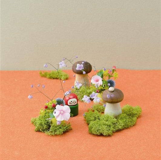 Adorable... ikebana?! It's made with preserved moss.