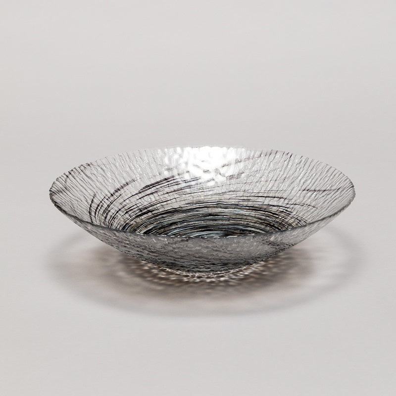 Tsugaru Vidro Glass Basin (black spiral)