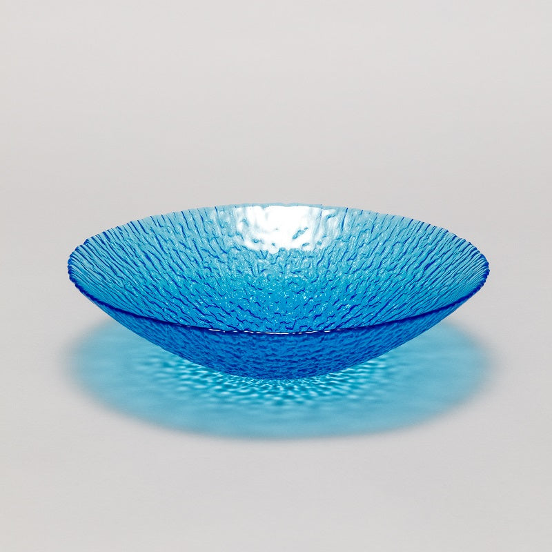 津輕玻璃 水盤 (藍色)