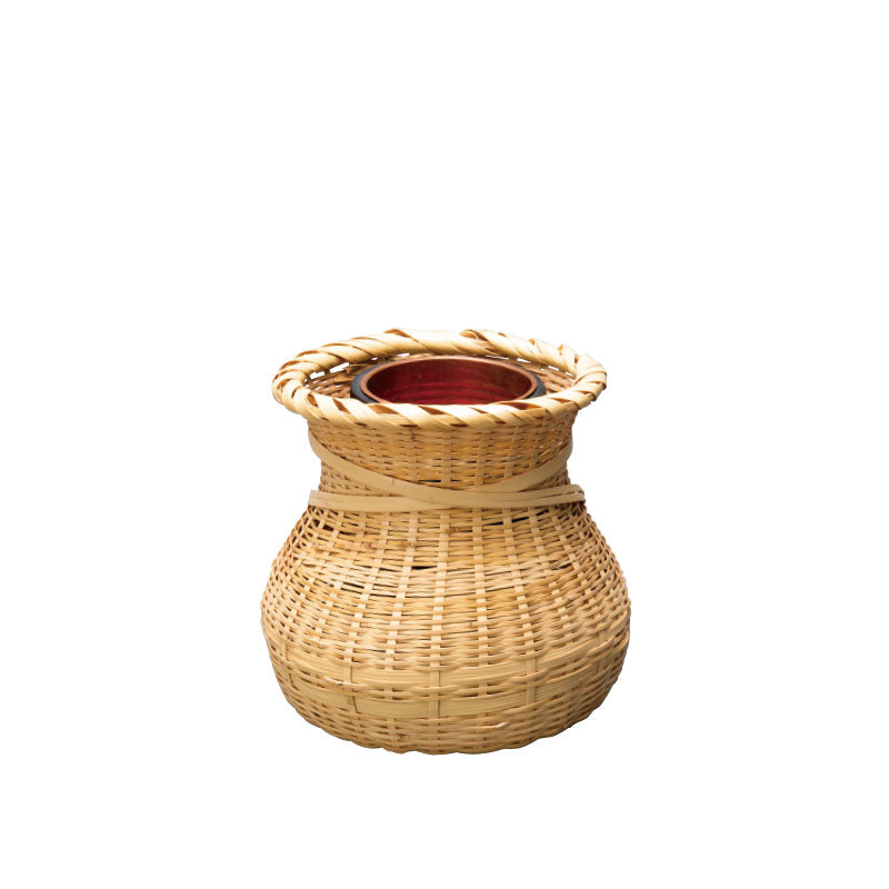 Oki-Kake Bamboo Basket Bleached