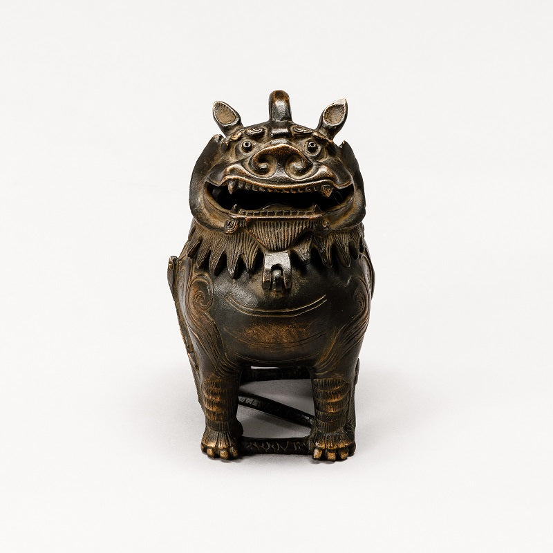 Lion bronze incense burner