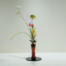 玻璃・立插花花器 紅色