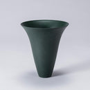 Acrylic Flower Vase ”La Mer” with kenzan holder plate (Moss Green)