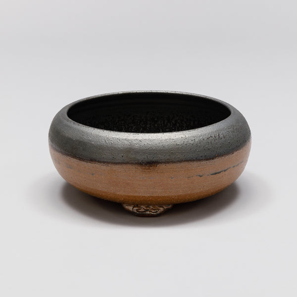 Pottery Basin MA-26 black brown with legs