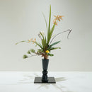 玻璃・立插花花器 灰色