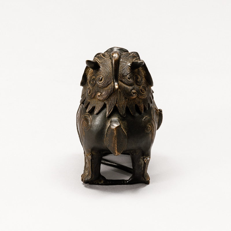 Lion bronze incense burner