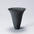 Acrylic Flower Vase ”La Mer” with kenzan holder plate (Matte Black)