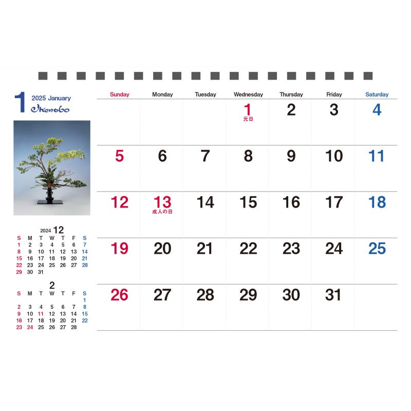 2025 IKENOBO Desk Calendar (Japanese Edition)