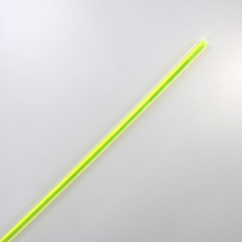 Acrylic Stick, Round, Yellow, 10mm