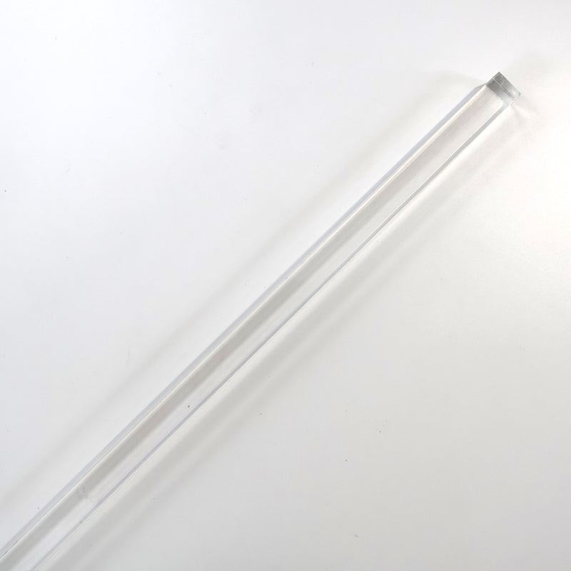 Acrylic Stick, Square, Clear, 18mm