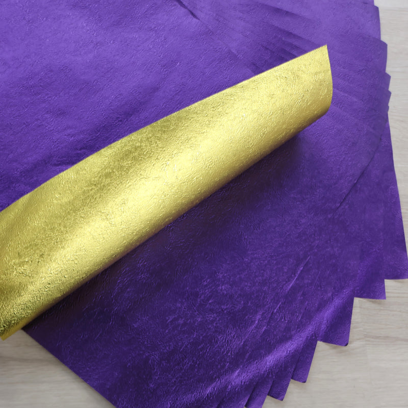 Purple/Gold Paper 10-sheet set