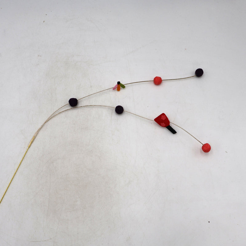 New Year Chirimen Ball Pick – Hagoita & Shuttlecock