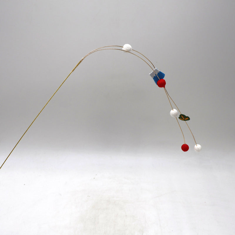 New Year Chirimen Ball Pick – Mt. Fuji & Pine