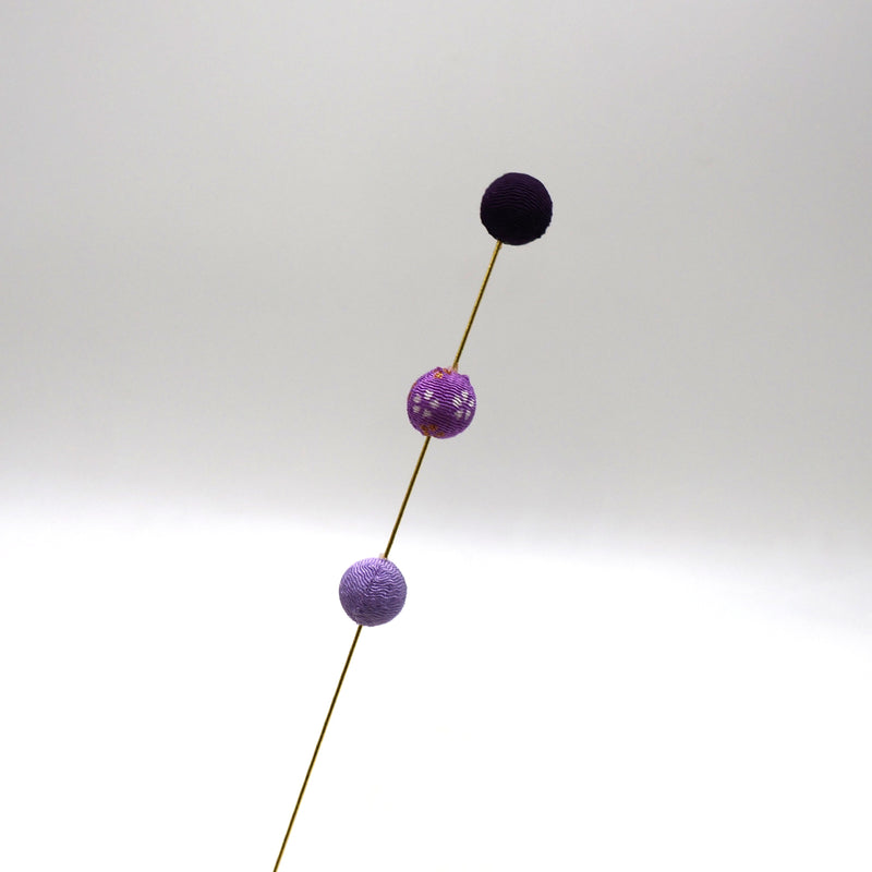 Chirimen Temari Pick - Purple (2pcs)