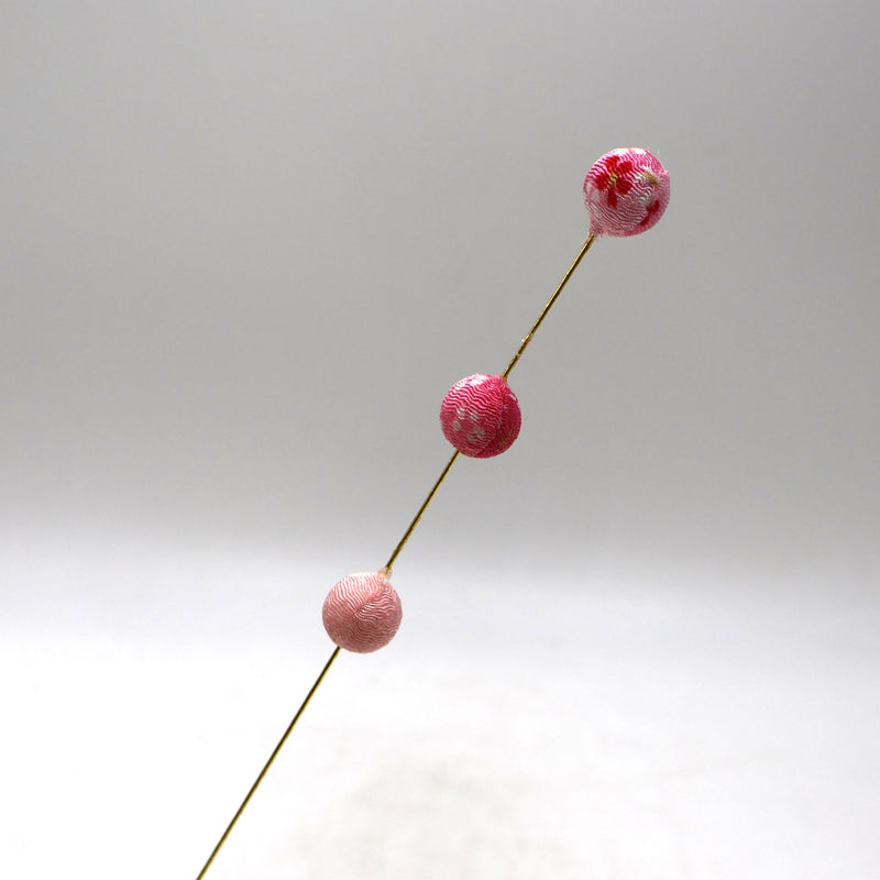 Chirimen Temari Pick - Pink (2pcs)