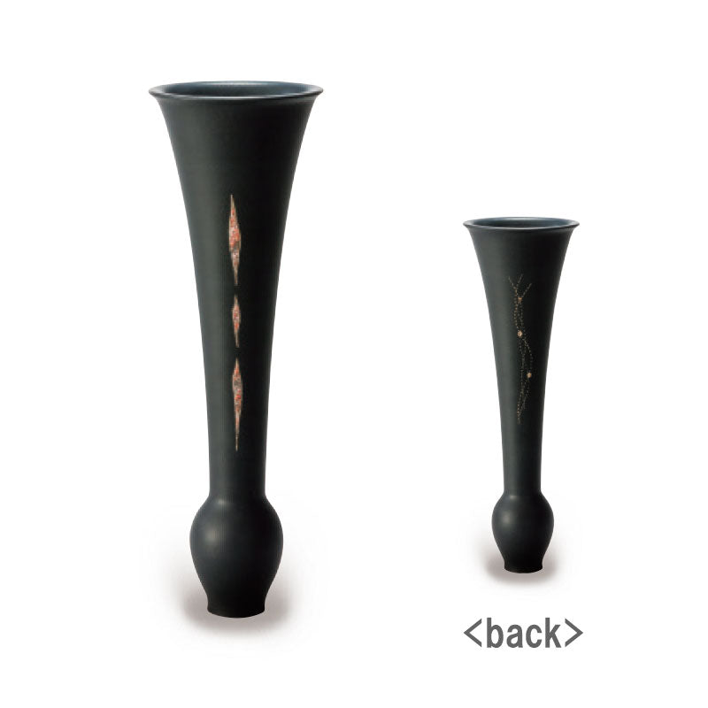 清水焼 1765鉄黒 (訂貨生產：此花瓶將在您訂購後兩個月發貨)