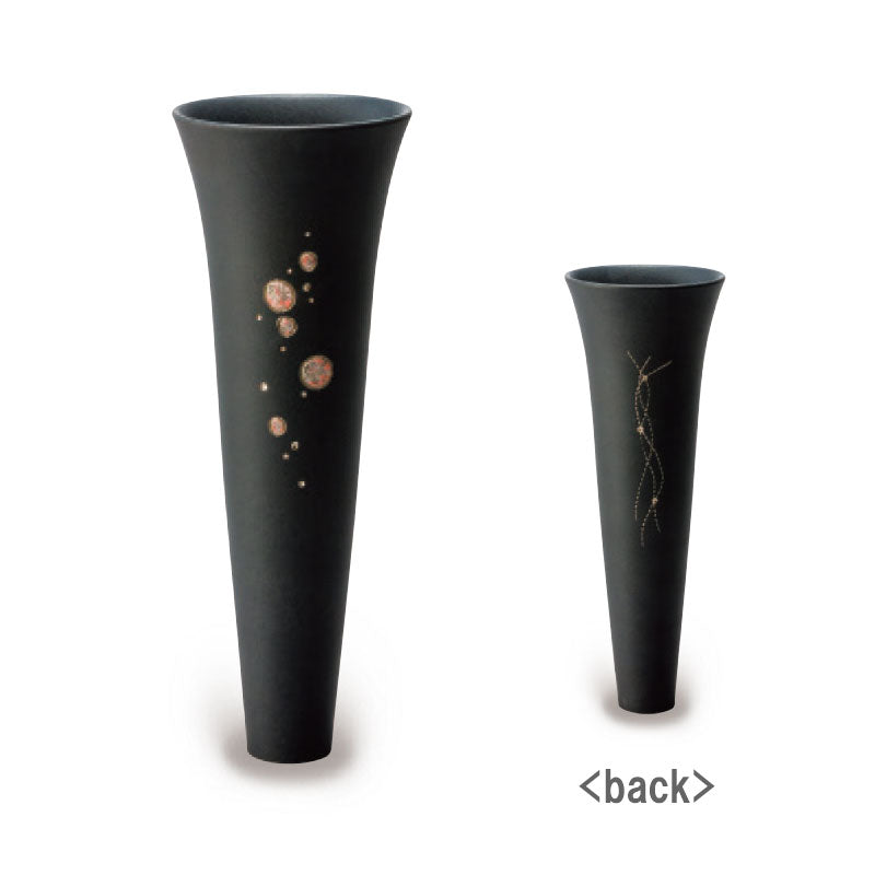 清水焼 1770 鉄黒 (訂貨生產：此花瓶將在您訂購後兩個月發貨)