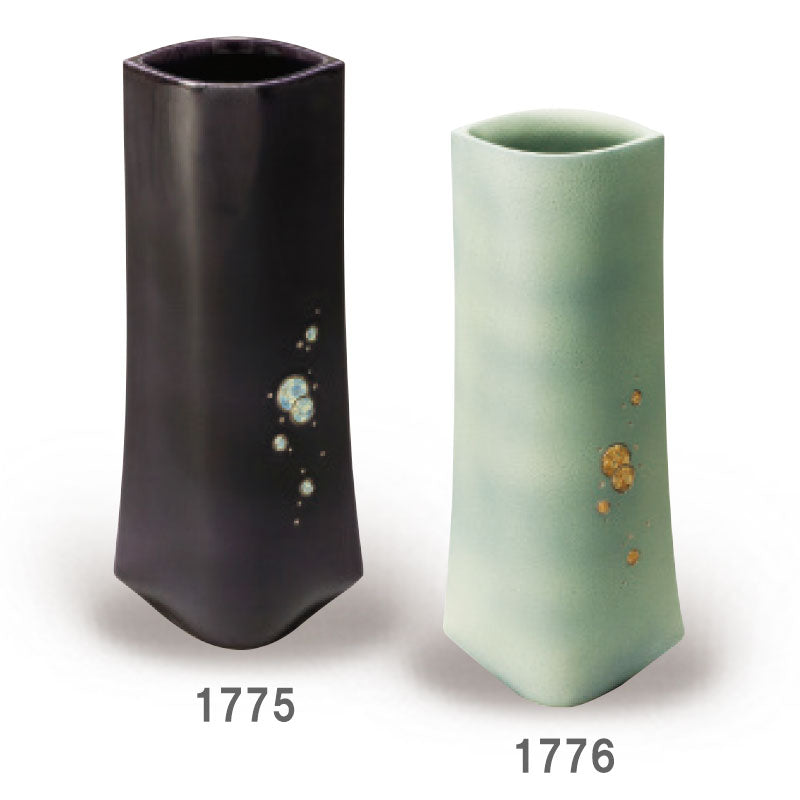 清水焼1775 紫硝子 / 1776 暗裏葉 (訂貨生產：此花瓶將在您訂購後兩個月發貨)